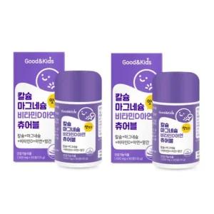 내츄럴플러스 어린이 칼슘 마그네슘 비타민D 90정 X2