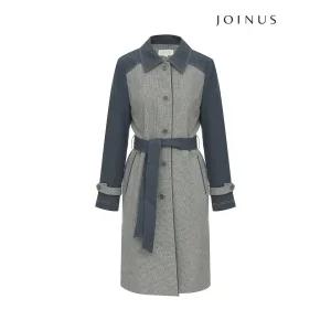 [조이너스]데님배색 체크 트렌치코트-JS23HC2007799D