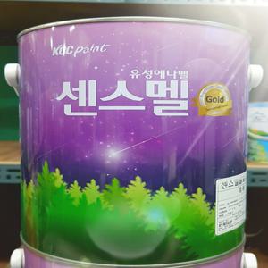 KCC 센스멜골드 흑색 무광 유광 반광 4L 유성 목재 철재용 에나멜페인트