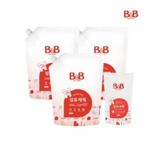 [비앤비] 유아 섬유 세탁세제 시그니처 리필형 1500ml X 3개 (+세제800ml증정)