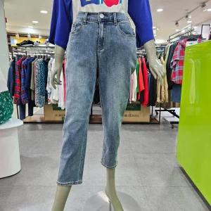 베네통/애플아울렛/백 레터링 자수 배기핏 데님 팬츠 BADPA6441