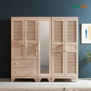 케미에르 편백나무(무절)원목 갤러리 옷장세트  KFR-202