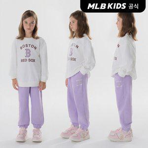 [역시즌][택가119,000원][MLB키즈 공식] 24FW 바시티 맨투맨 세트 BOS (L.Lavender) 7AS2V0244-43LDL