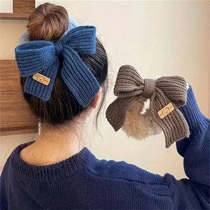 디아브 베어 니트 리본 머리끈