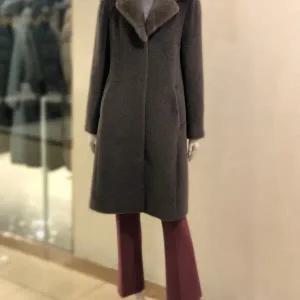 [벨리시앙]밍크칼라 울 블렌드 수리알파카 코트 LC3404