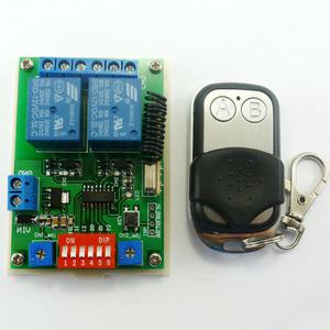 DC 12V 433.92M 2Ch 무선 타이머 지연 릴레이 RF 스위치 EV1527 ASK OOK 원격 리모컨