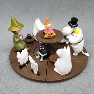 애니메이션 피규어 무민 뚱뚱한 가족 Snufkin Snorkmaiden Little My 액션 피규어 모델 장난감 컬렉션 장식