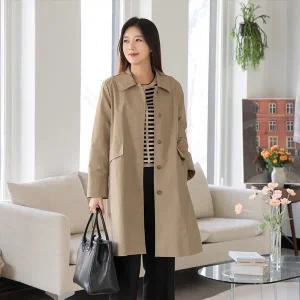 엄마옷 마담4060 코트 중년여성의류 벨트트렌치-YCO2502006-중년여성의류 50대여성의류