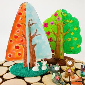 5p 봄 여름 가을 겨울 사계절 학습 꾸미기 MDF 입체나무 그리기놀이추천 교구