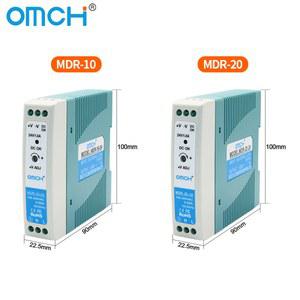 240VAC 레일 SMPS DIN 전원 48V OMCH 10 100 20 24V 장치 MDR 40 출력 스위칭 12V 100W 60 공급 5V