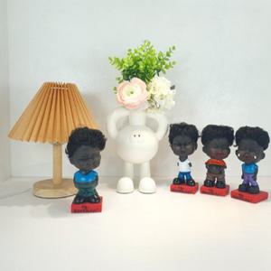 못난이 인형 4종 세트 고개를 끄덕이는 귀여운 추억의 인테리어 소품 데코 장식인형