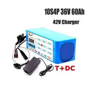 36V 60AH 전기 자전거 배터리 내장 BMS 리튬 팩 볼트 Ebike + 42v