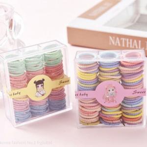 안아픈 대용량 데일리 여아 헤어 머리 끈 100P 1set 기본