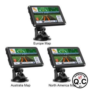 HD 터치스크린 차량용 모니터 FM 트랜스미터 256MB+8G 5인치 GPS 네비게이션 음성 알림 미니 USB EU 지도