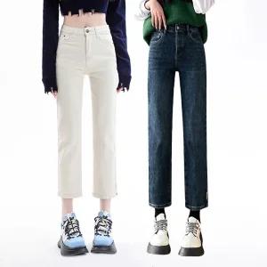 재입고 XZ-9979 / 여성청바지 키작녀 9부 일자스키니진 스판 여자데님팬츠