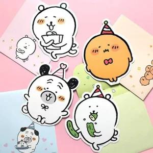 고품질 담곰이 모양 카드 봉투 스티커 세트 4P 귀여운 편지지 예쁜편지지 예쁜카드 귀여운카드 (WFJE91I)