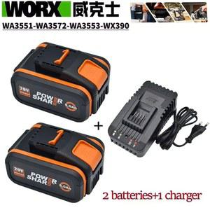 Worx 기존 20V 8.0Ah 리튬 배터리 충전식 WA3553 WA3551 WA3553.1 WA3570 모든 WORX 전기 및 정원 도구용