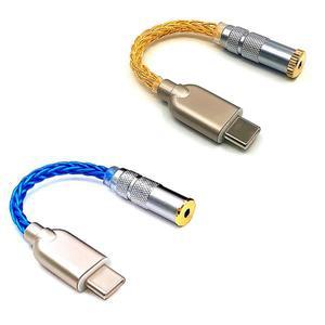 RealTek USB C타단자 헤드폰 앰프 안드로이드 윈도우 10 오디오 디코딩 DAC 케이블 2.5 4.4mm 출력 32 비트