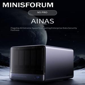 미니피씨 미니PC MINISFORUM N5 PRO AMD Ryzen AI 9 HX 370 NAS 미니 PC DDR5 ECC 지원 144 용량 클라우드