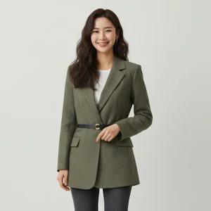 [꼼빠니아]벨트 카라 자켓-CW23KD0201521D