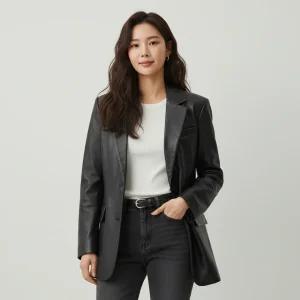 [꼼빠니아]레더 자켓-CW24LE7101543D