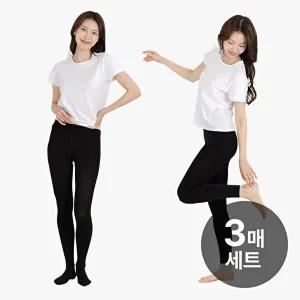 시크나인 여성 발열 기모 레깅스 3개 세트 스판 유발 무발