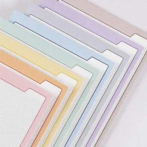 레포트용지 레인보우컬러 그리드 노트패드 B5 50매/182x257mm (1개)