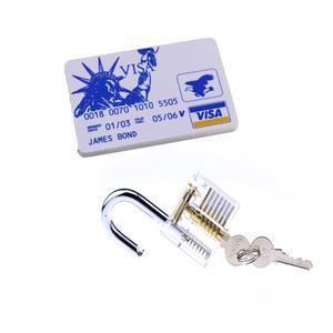 Lockpick 자물쇠 제조공 도구 5pcs 스테인레스 스틸 제임스 카드에 숨기기, 휴대용 포켓 하드웨어
