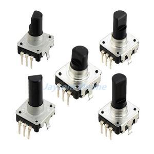 1pc EC12 360 학위 로터리 엔코더 RE12 오디오 코딩 3Pin 5Pin 24 위치 푸시 버튼 핸들 12/14/15/20mm