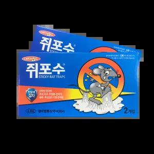 쥐끈끈이 쥐포수 2트랩 총5갑 쥐 포획 덫 퇴치제 살서 약 쥐잡는약 골든트랩 쥐타운 쥐킬블럭