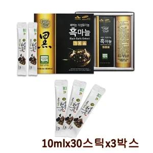 의성유기농 흑마늘즙 진액 발효 짜먹는 흑마늘 스틱 유기농인증 10mlx30스틱x3박스