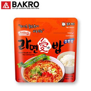 라면애밥 짬뽕맛 전투식량 비상식량 간편식 즉석 식품 라면 밥