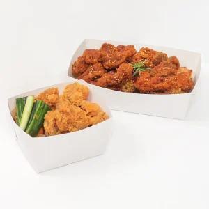 치킨트레이 속지 화이트지 한마리용 두마리용 닭강정용 반반용 1박스