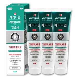 메디나잇 입냄새 깨끗한치아 치약 200g 3개