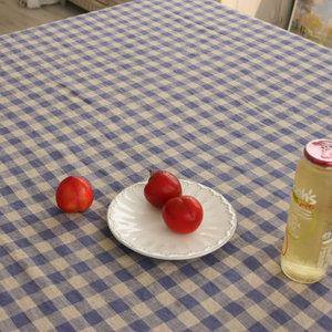 애플체크 린넨 2인 4인 6인용 테이블보/식탁보/밥상보