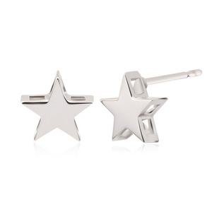 실버 심플2단스타귀걸이 925 silver 침 클러치 별 은 여자 남자 귀걸이 한쌍