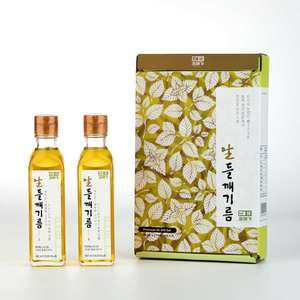 국산 냉압착 생들기름 저온압착 들깨기름 180ml x 2병 선물세트