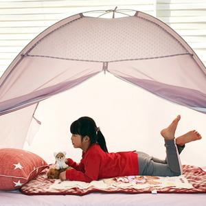 실내용 수면 난방텐트 1인용 바닥없는 침대 원터치 보온 아이방 싱글