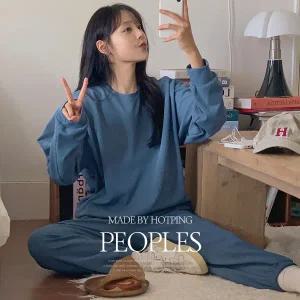 핫핑 피플즈_맨투맨 밴딩조거 투피스set