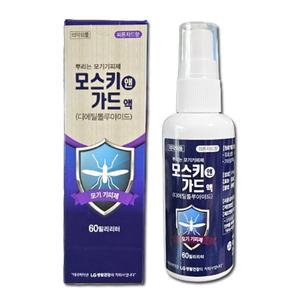 태극제약 모스키앤가드 60ml 1개 뿌리는 모기기피제