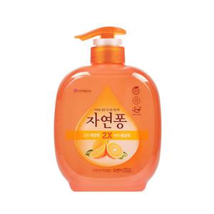 officeseller 주방세제 : 자연퐁 비린내 걱정없는 오렌지 펌프용기 [490ml]
