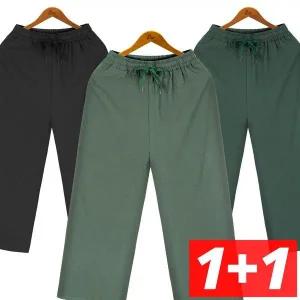 [하프클럽/]1 1 여성 여름 인견 밴딩 통바지 8부 9부