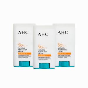 AHC 내추럴 퍼펙션 프레쉬 선스틱 17g (SPF50+) 3개