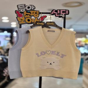 *신디키즈*여아@2024년~~가을신상@꾸안꾸 데일리 스타일 캐주얼룩 단정한 말랑 달꼼 조끼CIVK24T02-NC동아쇼핑점