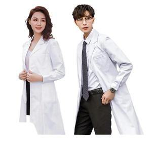 남성 긴팔 의사 유니폼, 의사 격리 가운, 반팔 실험실 코트, 간호사 작업복, 화이트 코트, 겨울 의류