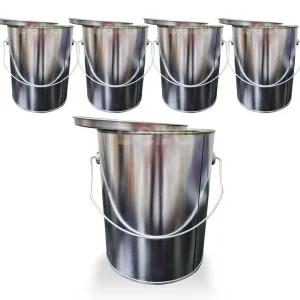 공캔 페인트통 깡통 원형 뚜껑 4L M-27 5개깡통 페인트작업 철캔 빈깡통 공캔