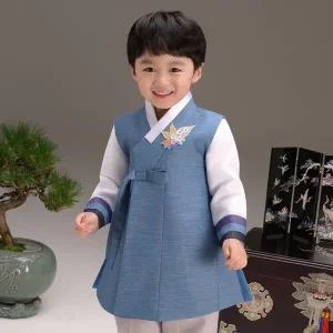 [보리보리/더예한복]QT510-청록수호 남아한복 아동한복