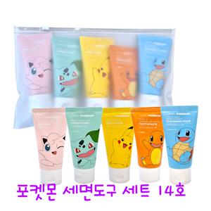 포켓몬 세면도구 세트 14호 x 1개(치약 50g +샴푸/린스/바디/폼 50ml )어린이/키즈/엘라스틴/여행용/휴대용/미니스/페리오
