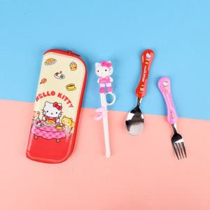 릴팡 헬로키티 모션교정용젓가락스푼포크케이스세트 / HK7029
