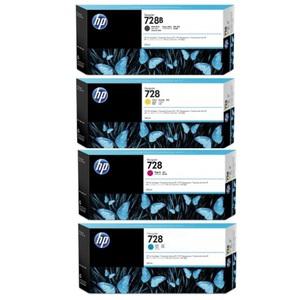 HP 3WX30A F9K15A F9K16A F9K17A (No.728) 정품잉크 4색세트 Designjet T730 T830 300ml